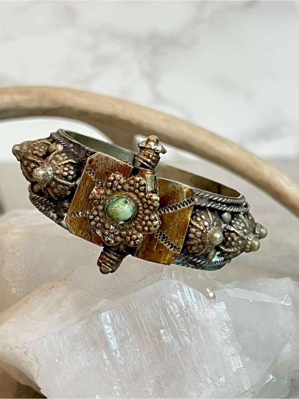 Vintage Yemeni Bedouin Bangle Bracelet  6.26" - Picture 14 of 16